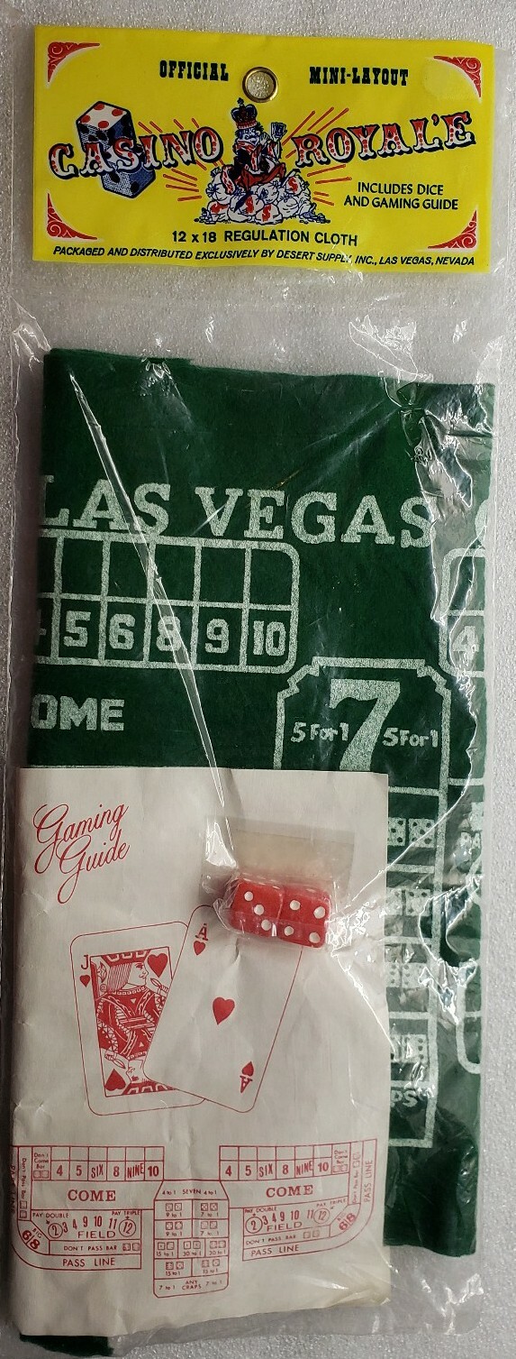 Vintage Casino Royale 12"x18" Regulation Cloth Tabletop Official Mini Layout 