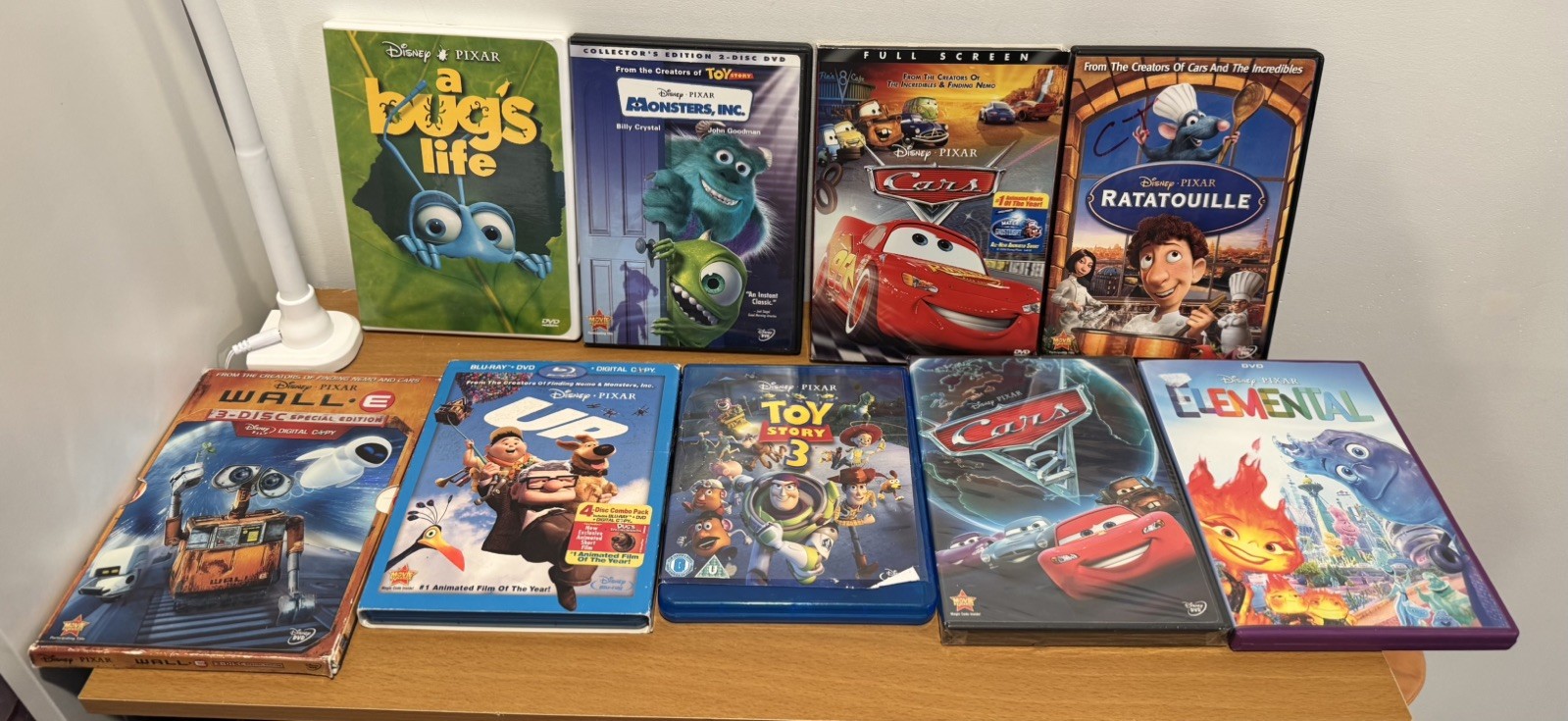 Disney Pixar DVD/Blu Rays Toy Story Cars Up Monsters Inc Wall E Bugs Life + More
