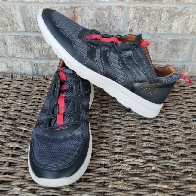 Rockport GREY BLACK GHILLIE SHOES (Men 12) Business Casual Sneakers C10786