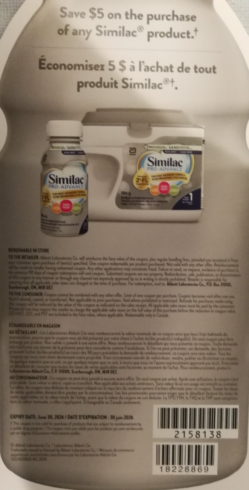 save on SIMILAC $25 + bonus [Canada]