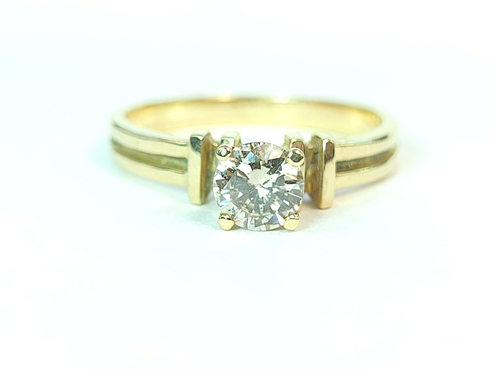 .50ct Solitaire Round Diamond 14k Yellow Gold Engagement Ring Size 5 1/2