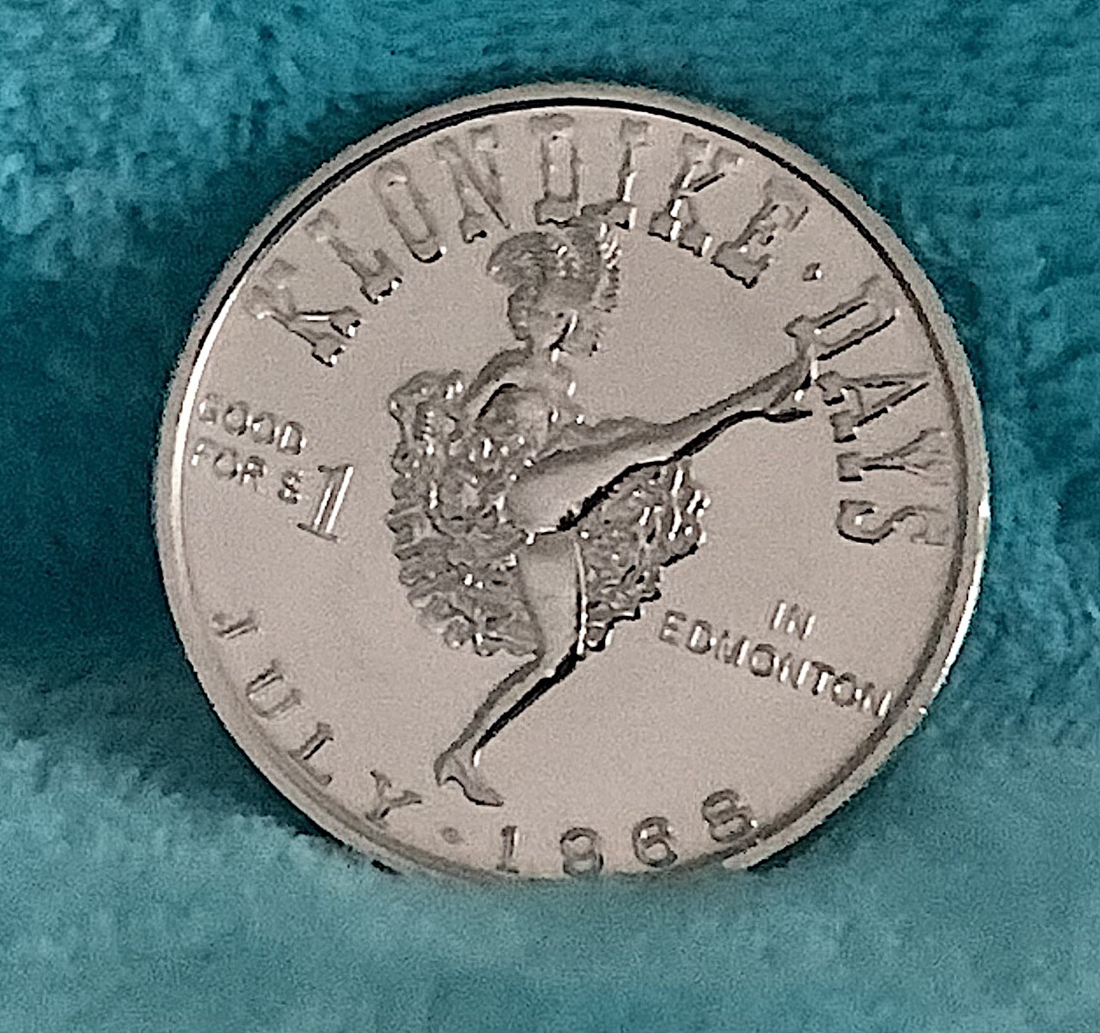 1968 Canada Edmonton Klondike Days Nickel Trade Dollar Token Coin 