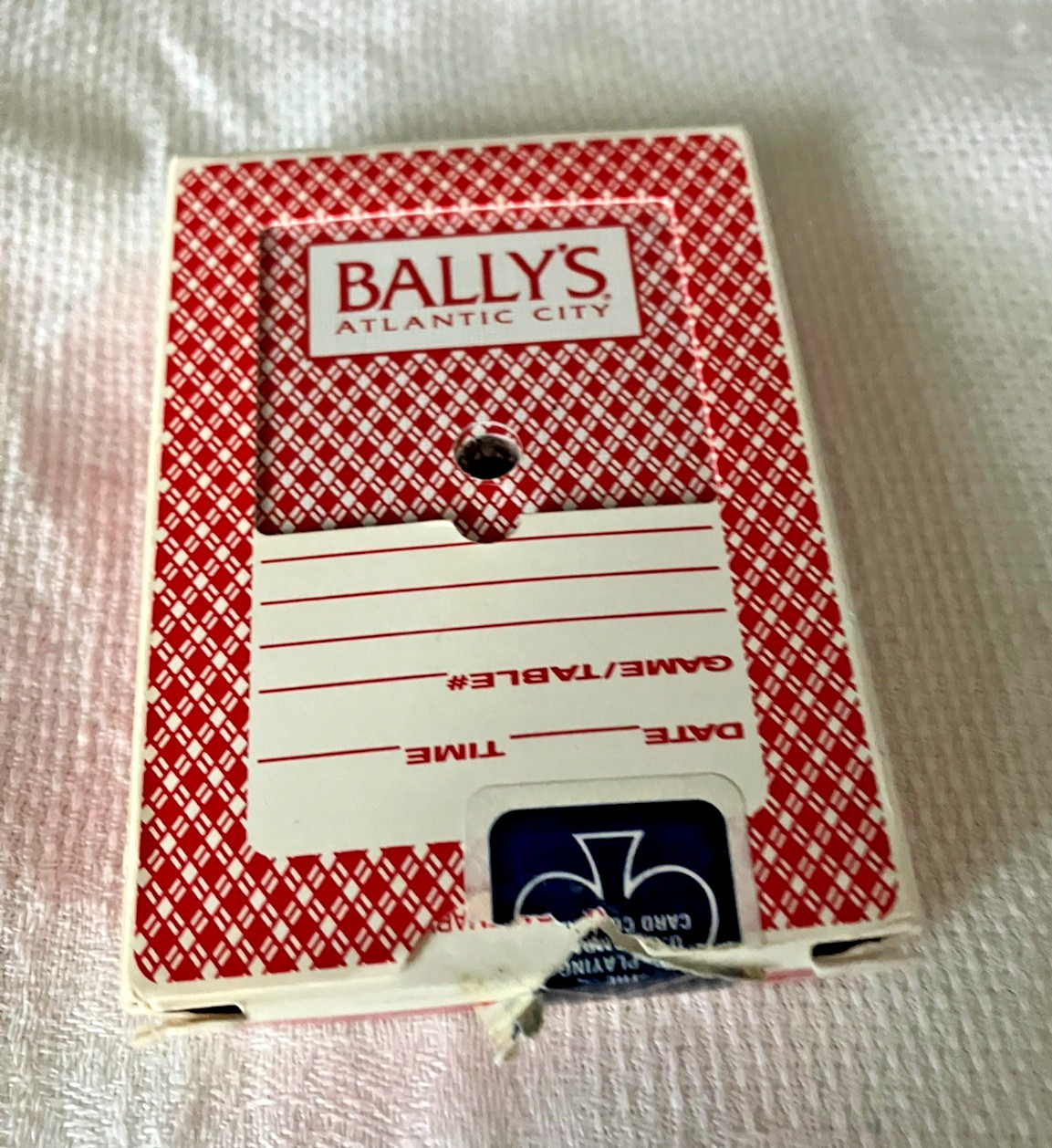 Bally's Atlantic City Casino Playing Cards Aristocrat Club Special Red Used