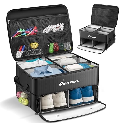 Golf Trunk Organizer, Improved Version 2-Layer Golf Storage Locker, with 