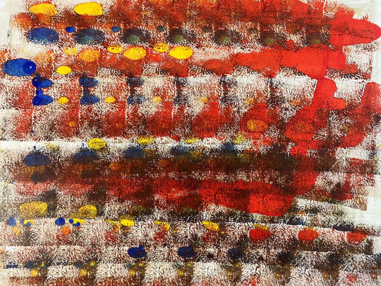 Very Beautiful Oil Painting Paper Abstract Expressionist Signed To Identify Art