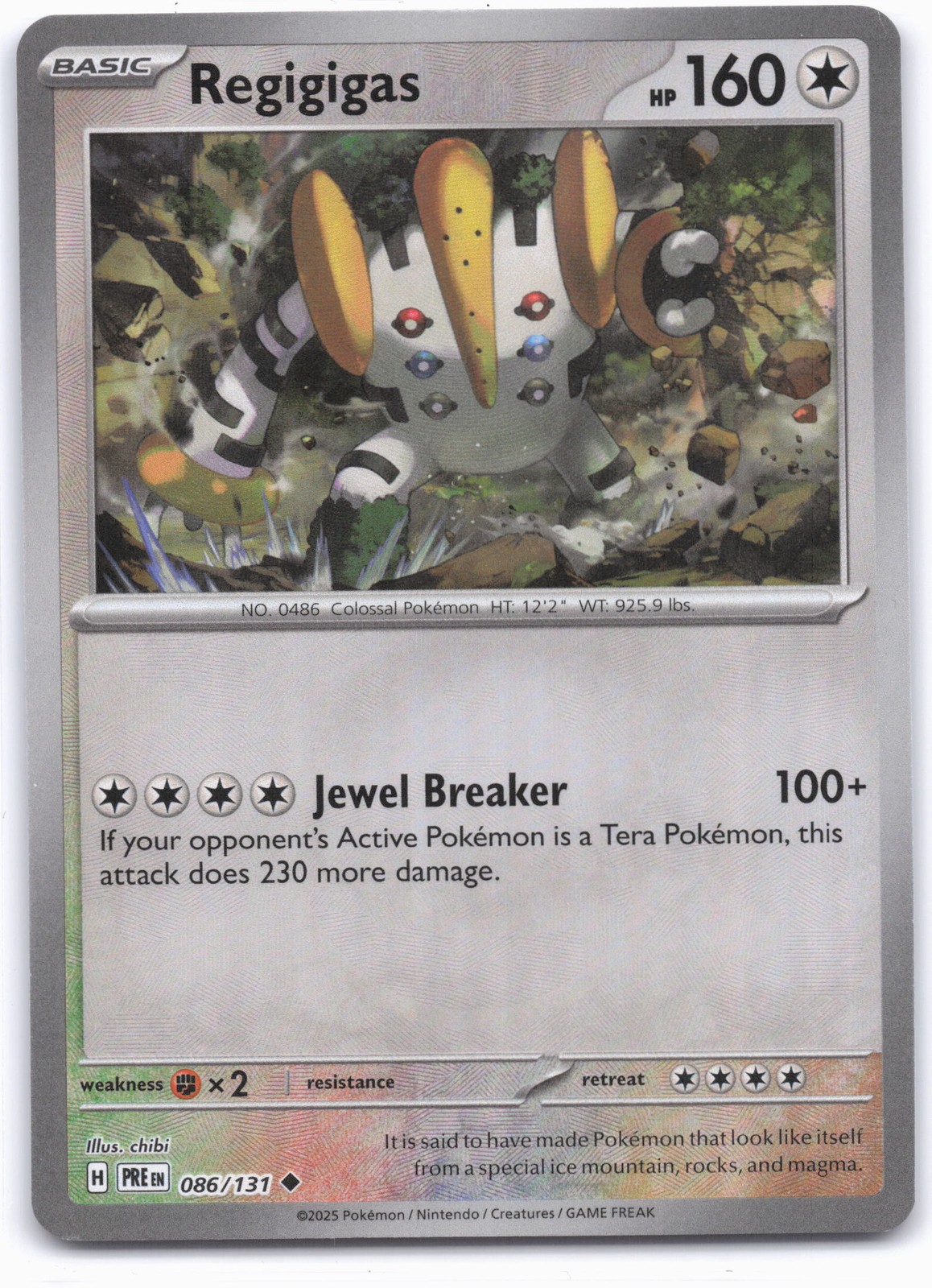 SV: Prismatic Evolutions #086/131 Regigigas (Master Ball Pattern)