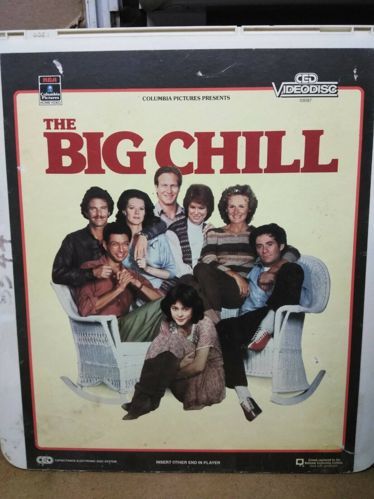 THE BIG CHILL CED RCA SelectaVision VideoDisc, Vintage - Movie Untested