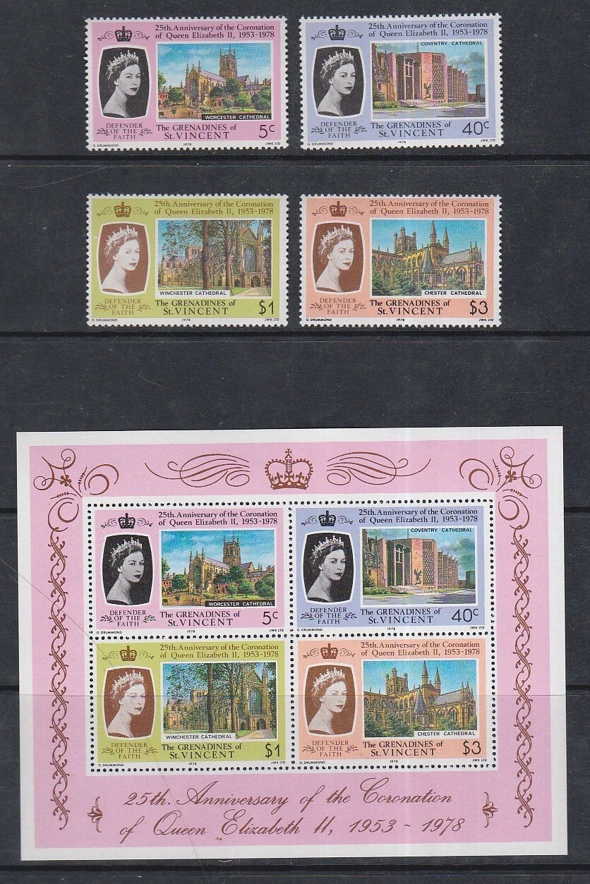 Grenadines of St Vincent 1978 Mint MNH Queen Elizabeth II Coronation Jubilee