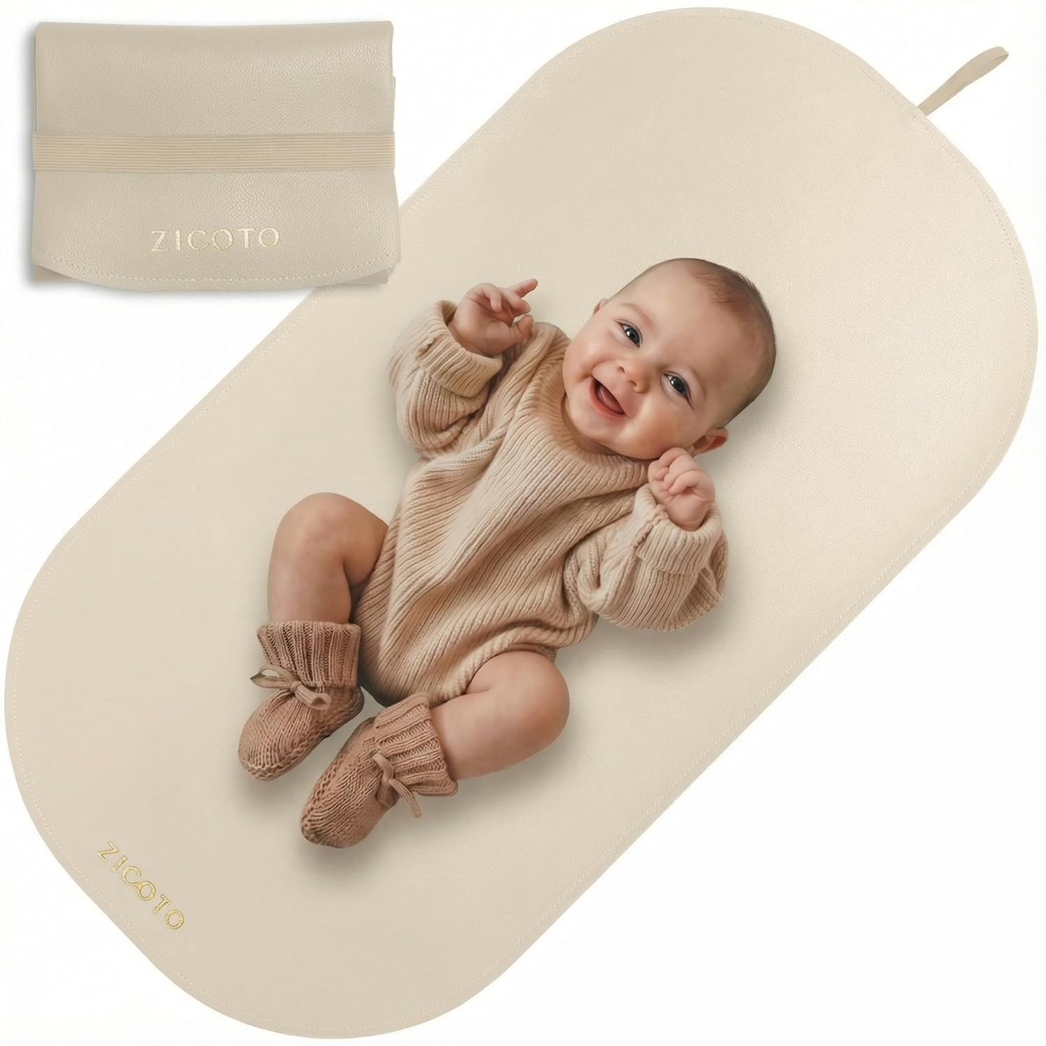 Beautiful Portable Baby Changing Pad - Wipeable and Easy to Clean Diaper Changin