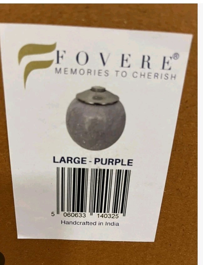 Large Urn Round Purple Marble Fovere