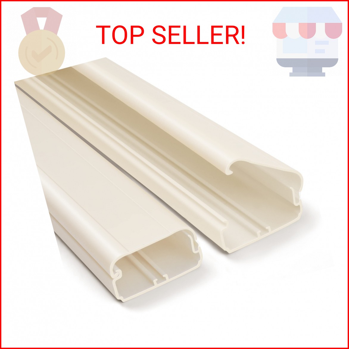 ZhiYo TV Cord Cover for Wall, 32 inch Cable Concealer, Cord Hider for Wall Mount