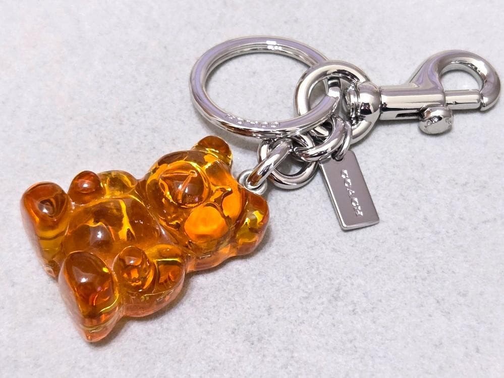 Rare COACH Signature Bear Keyring 43392