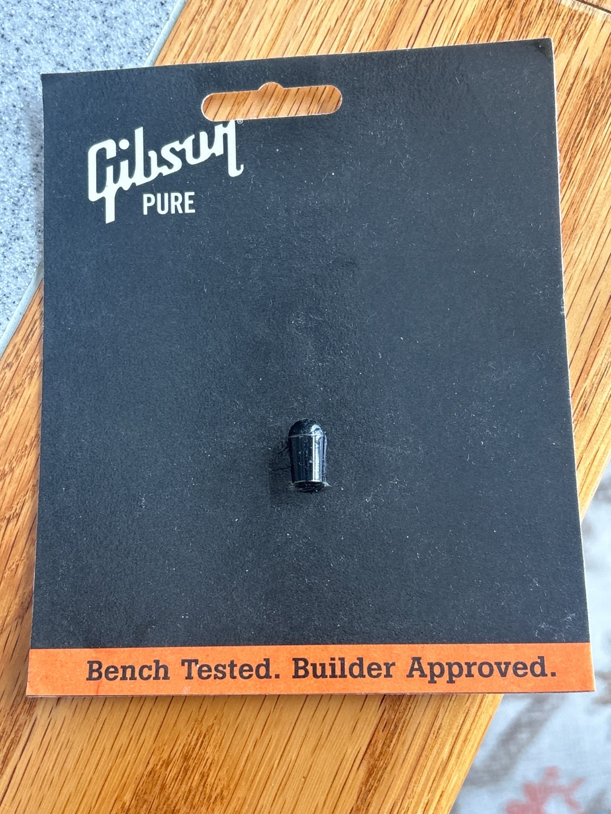 GIBSON® PURE Black Toggle Switch Cap Tip / Les Paul / Genuine Brand NOS