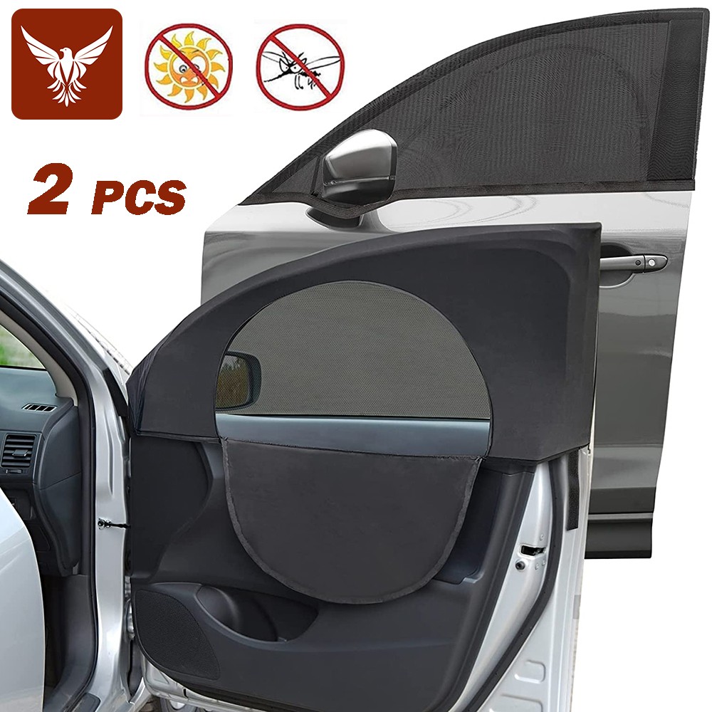 Car Front Side Window Screen Sun Shade Mesh Cover Bugs Net Sun UV Protection