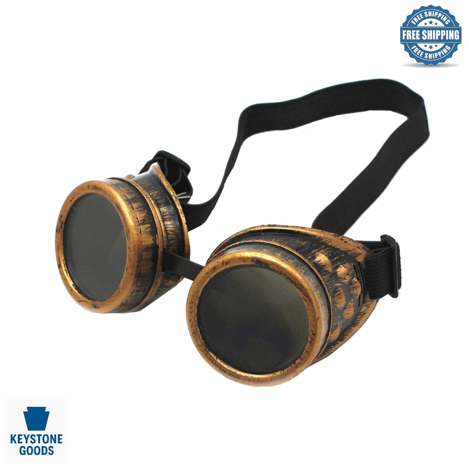 Vintage Steampunk Mad Scientist Goggles for Cosplay & Halloween
