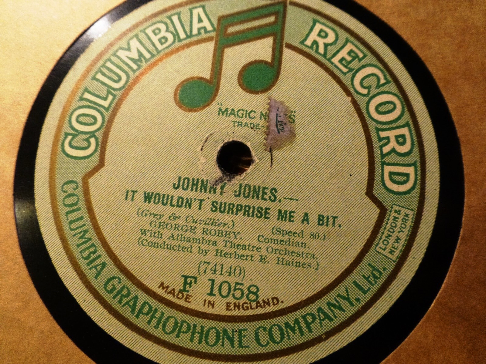 1920 GEORGE ROBEY Ivy St Helier Orig CAST JOHNNY JONES London Alhambra COL F1058