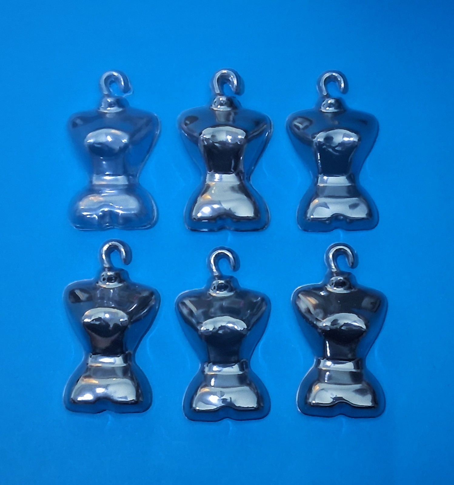 1960's VINTAGE BARBIE DRESS FORMS WITH HANGER, CLEAR PLASTIC, 30 PCS, SET #1