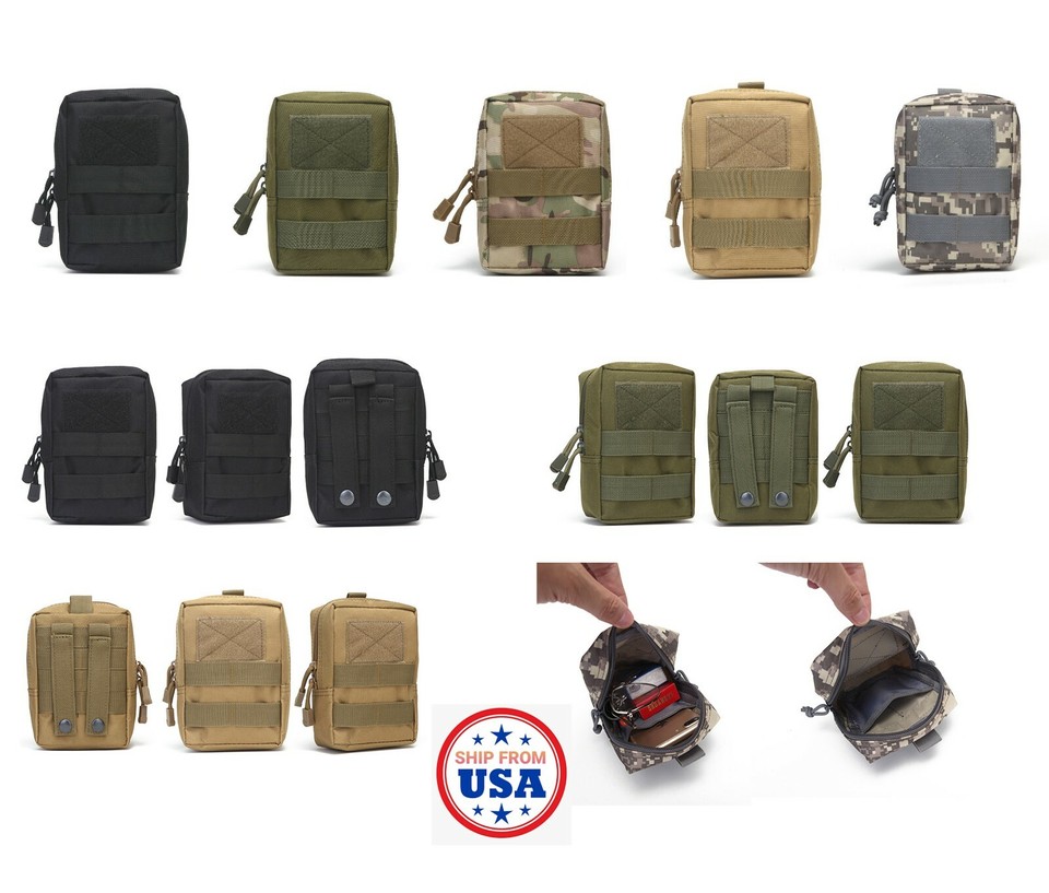 Military Molle Pouch Pocket Tactical Waist Belt Bag Hiking Fanny Pack Outdoor