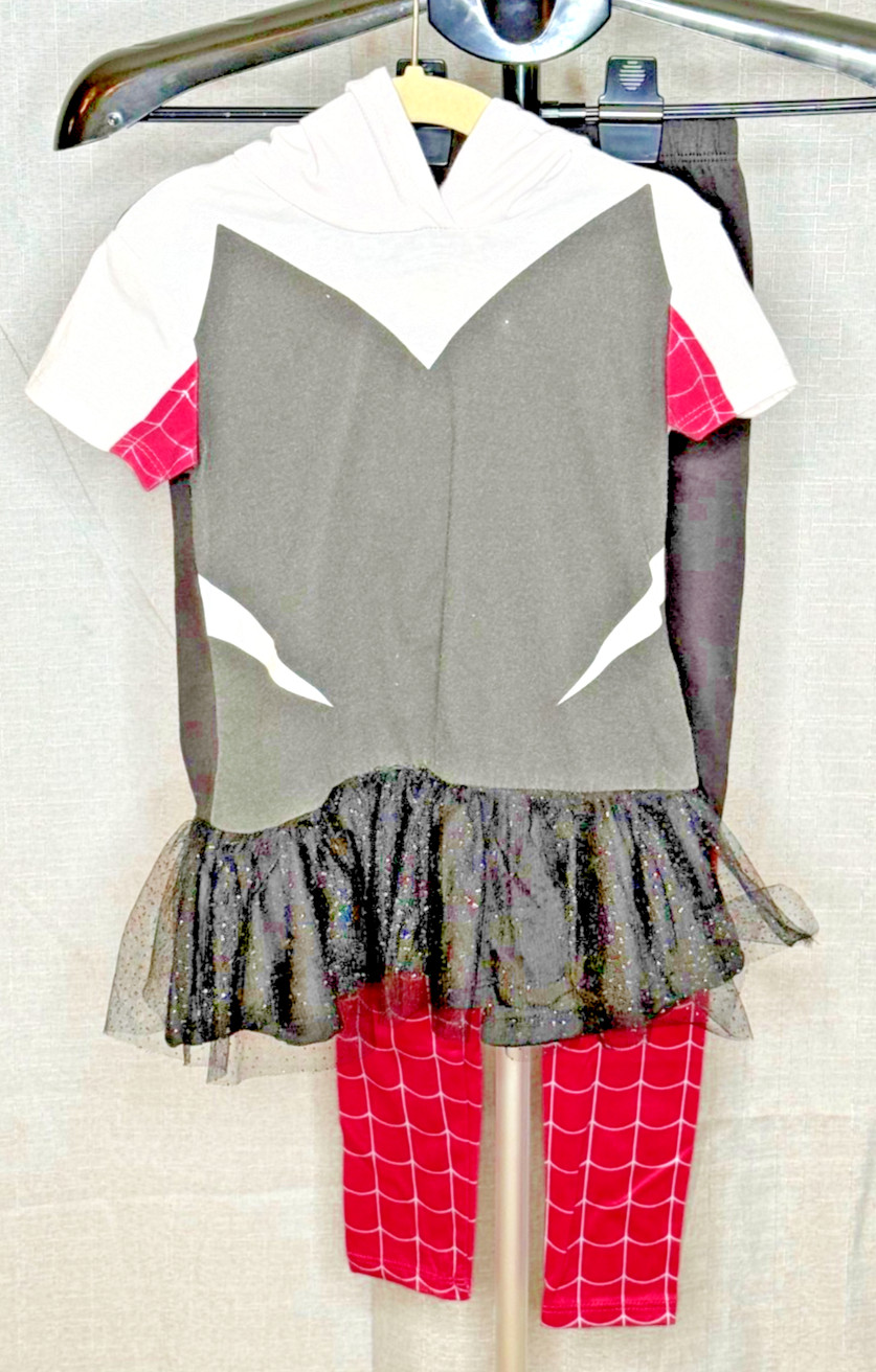 Marvel - Girls - Ghost Spider - Spiderman - Hooded Top & Pants Set - Size 5T