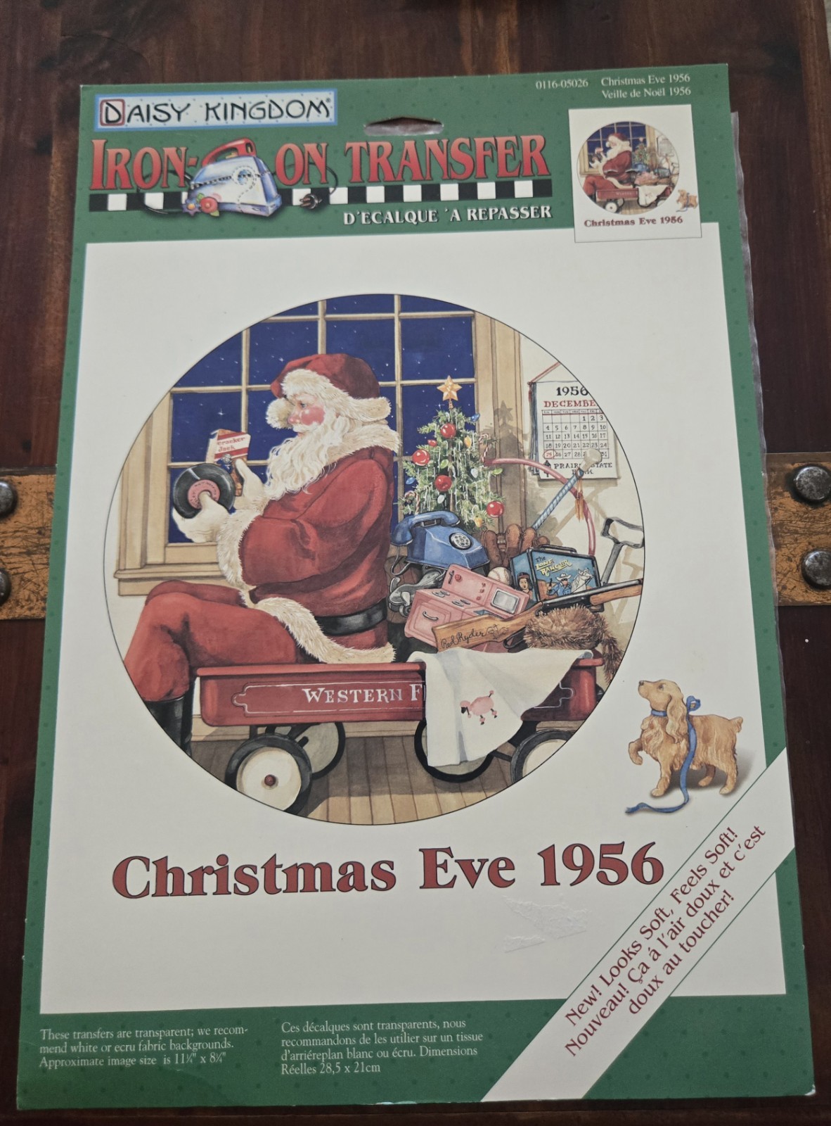 Vintage NOS Daisy Kingdom Iron-On Transfer Christmas Eve 1956 Holiday Christmas