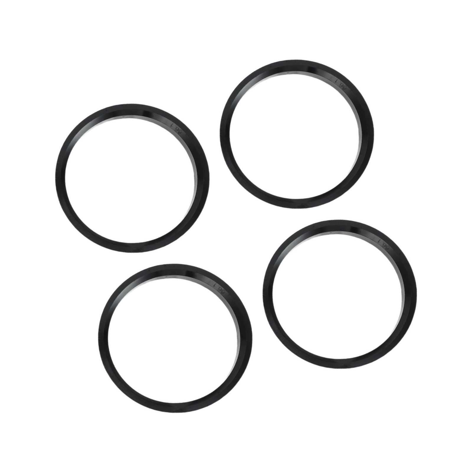 Hub Centric Rings,66.1mm ID 73.1mm OD Car Wheel Hubrings ABS Plastic Black,4pcs