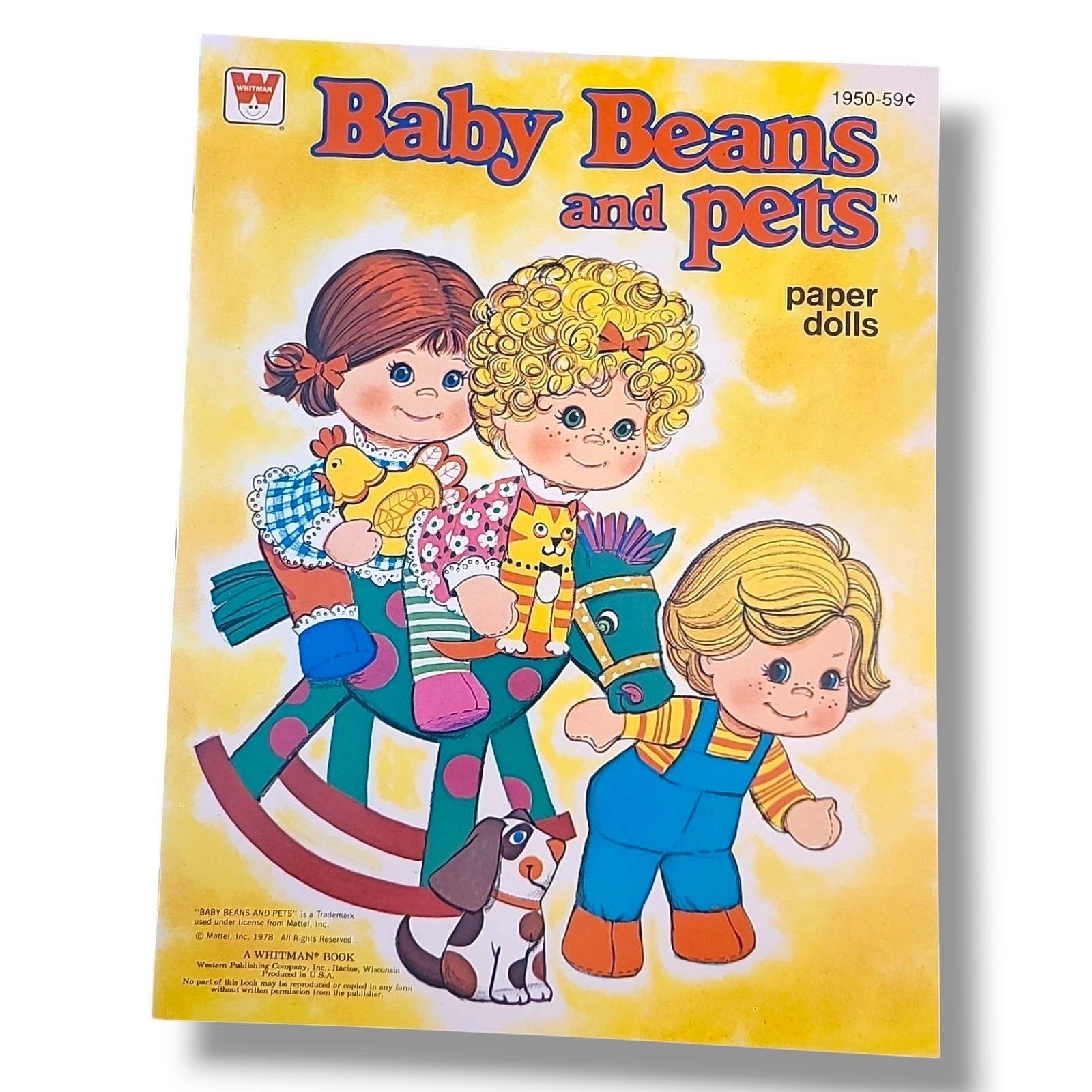 Baby Beans and Pets Paper Dolls Whitman 1978 Uncut Mattel