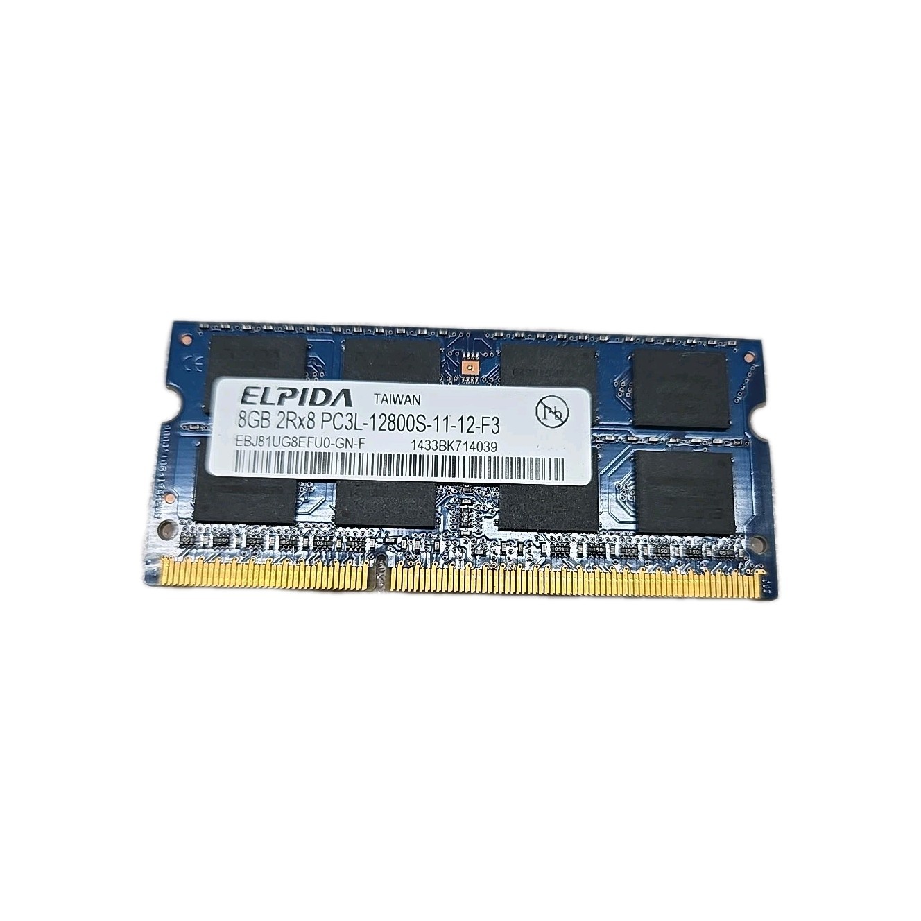 ELPIDA 8GB DDR3L SO-DIMM PC3L-12800S 2Rx8 11-12-F3 Memory Module