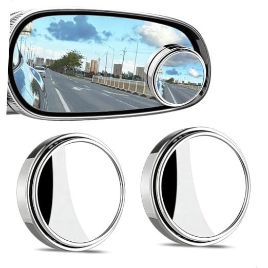 Car Blind Spot Mirrors, 2 Inch Round Automotive Rearview Convex Mirror, Wide 