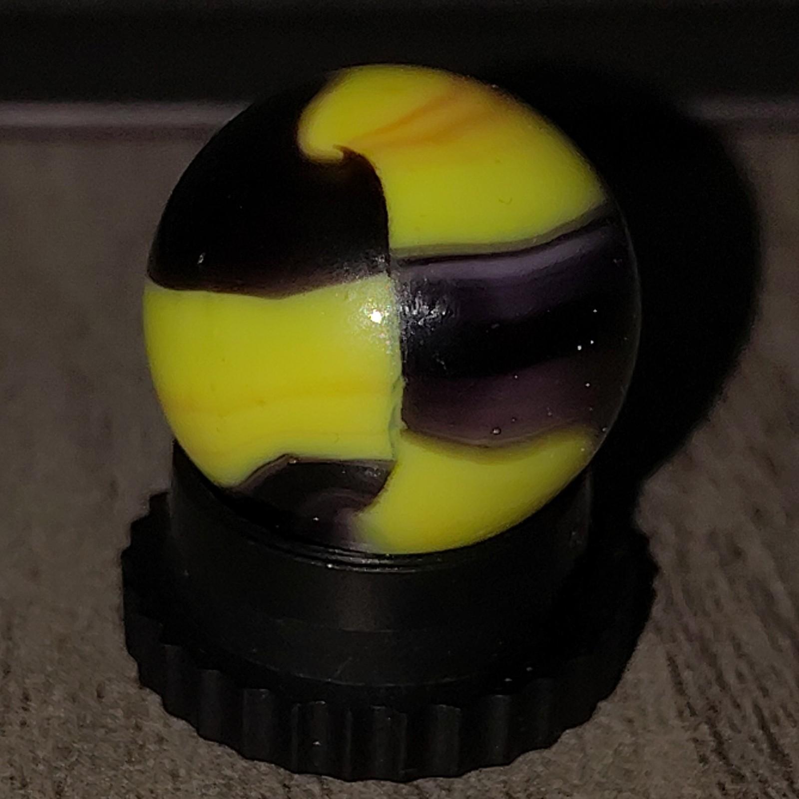 Vintage Marble King Bumblebee Rainbow Pattern Marble