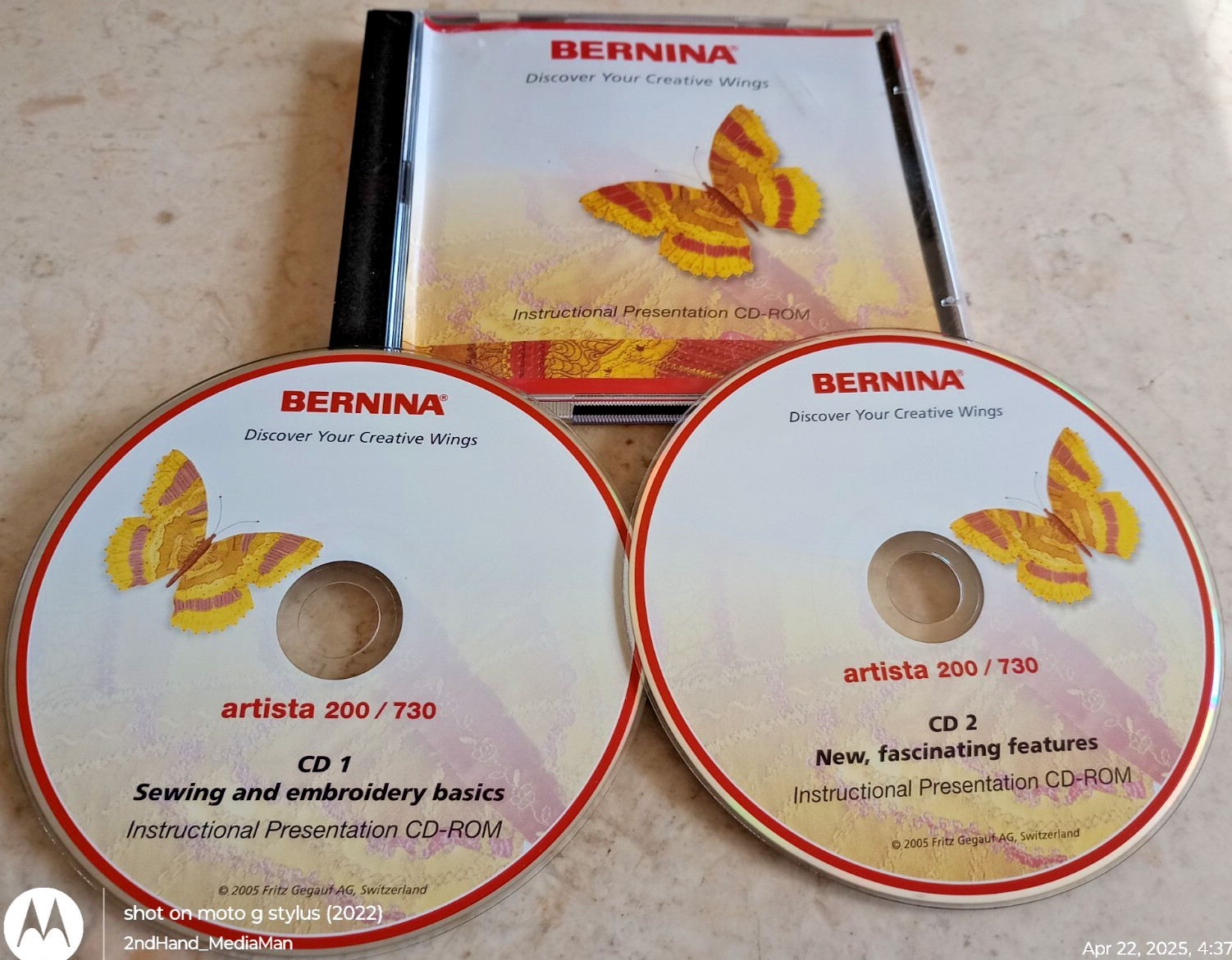 2005 BERNINA ARISTA 200 730 PRESENTATION CD ROM PC DISC