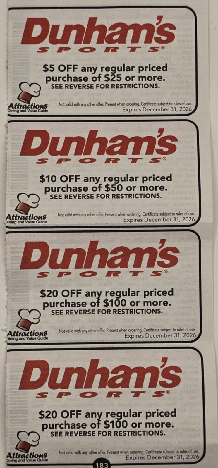 $55 in Dunham Sports Coupons