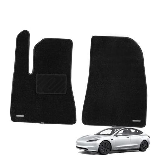  Superior Carpet Front Row Floor Mats for 2024-2026 Model 3 (Highland) 2-Pc Set
