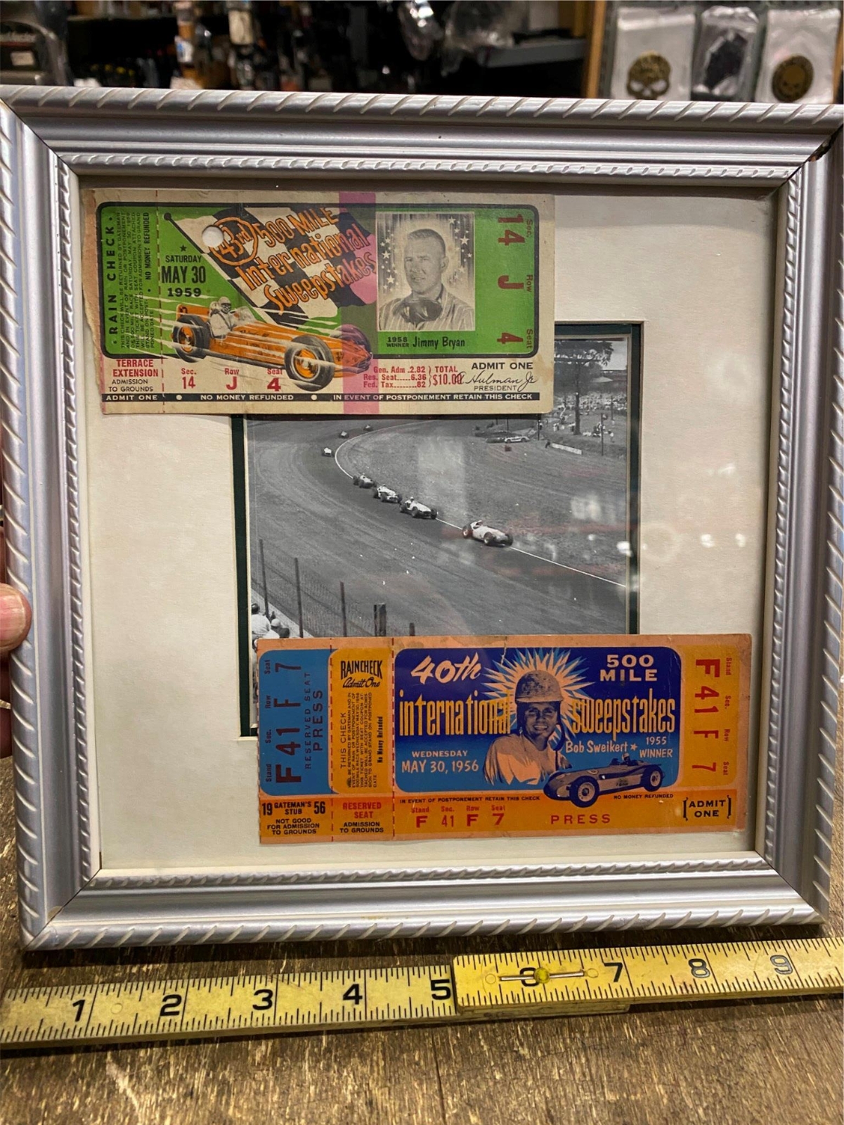 Vtg Press Pass Indy 500 1950's Daytona International 500 Race Ticket Stub Sweeps