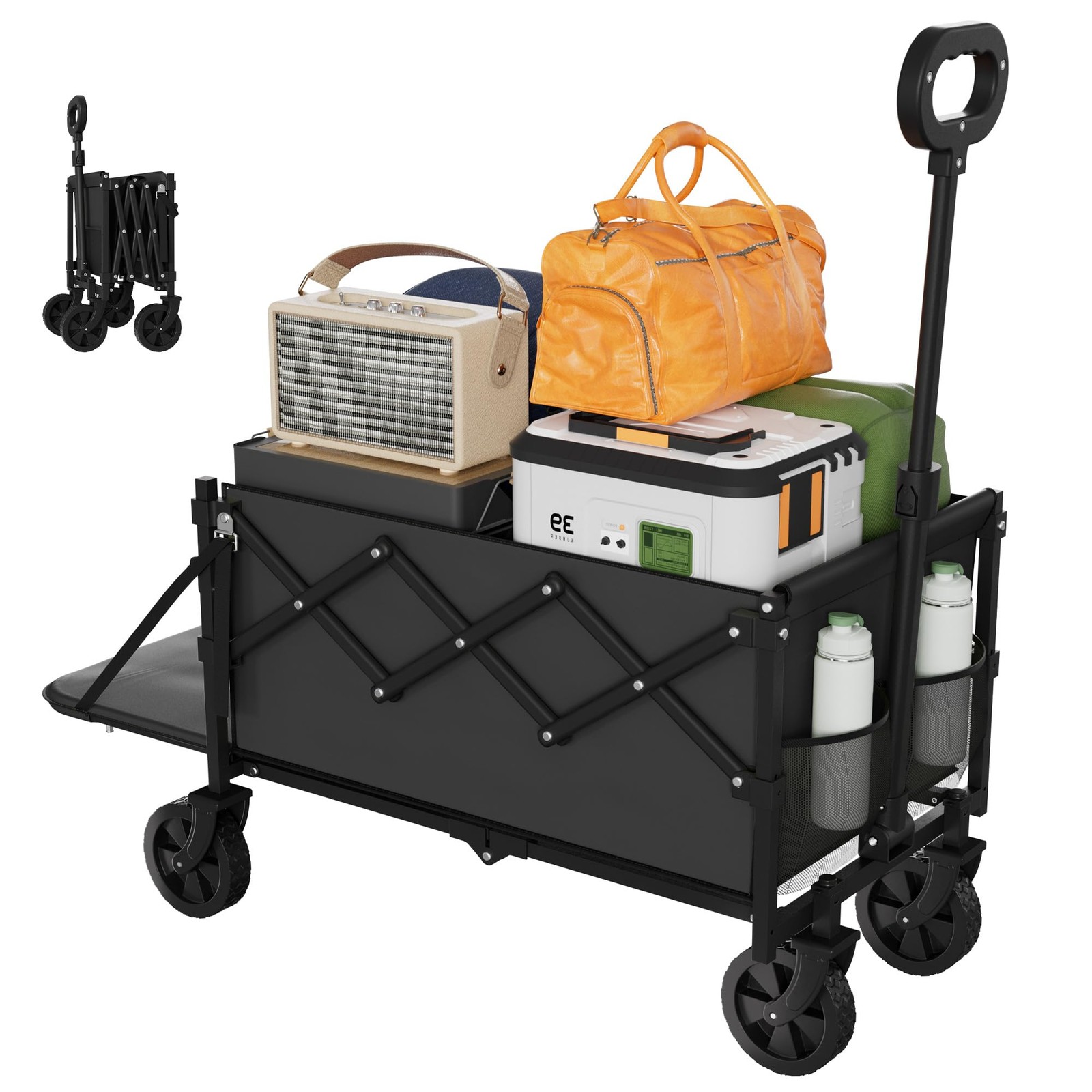 Foldable Wagons Carts Lightweight Collapsible Portable Utility Shopping