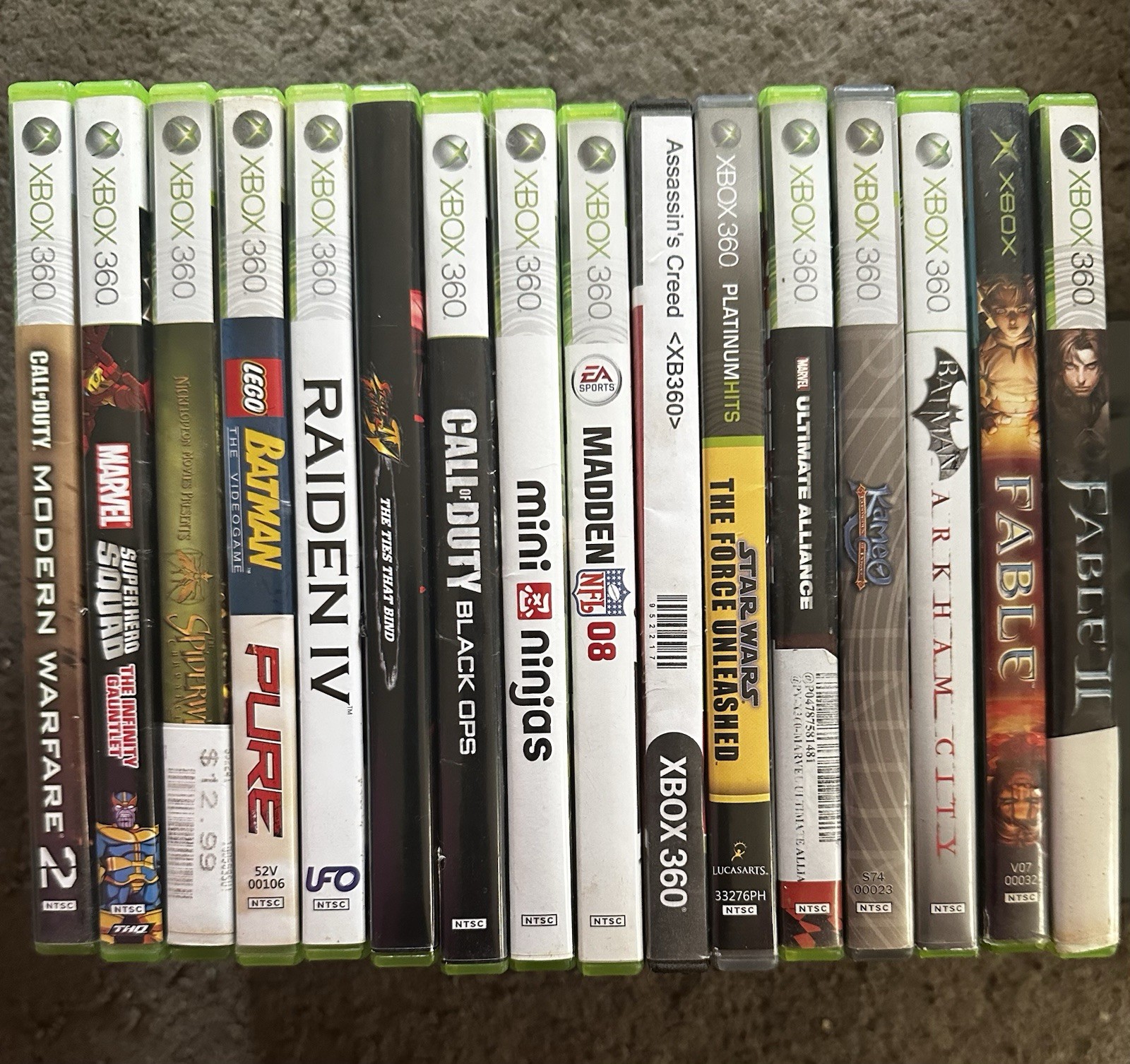 Microsoft THQ Xbox 360 Action Adventure Fighting Games Lot Disc Cases