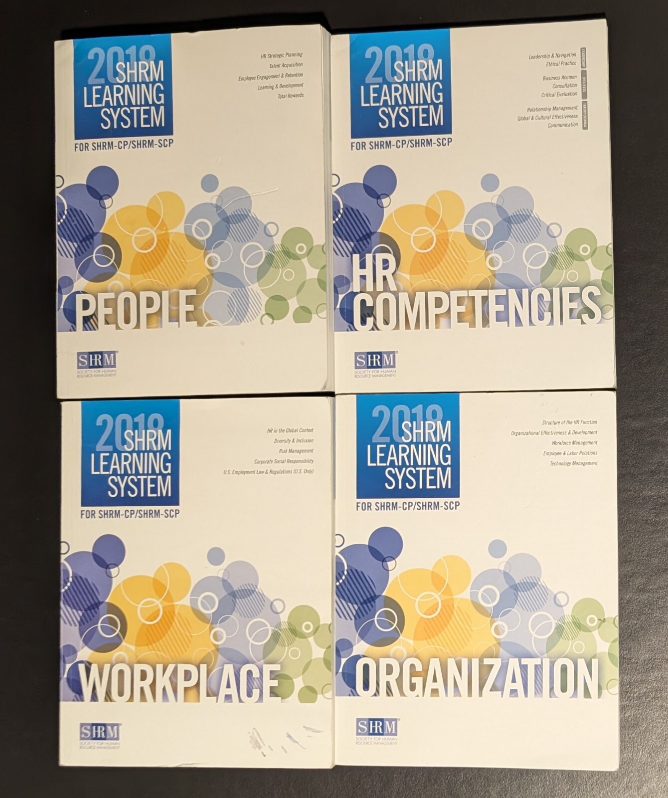 2018 SHRM Learning System Books Set Of 4 SHRM-CP / SHRM-SCP