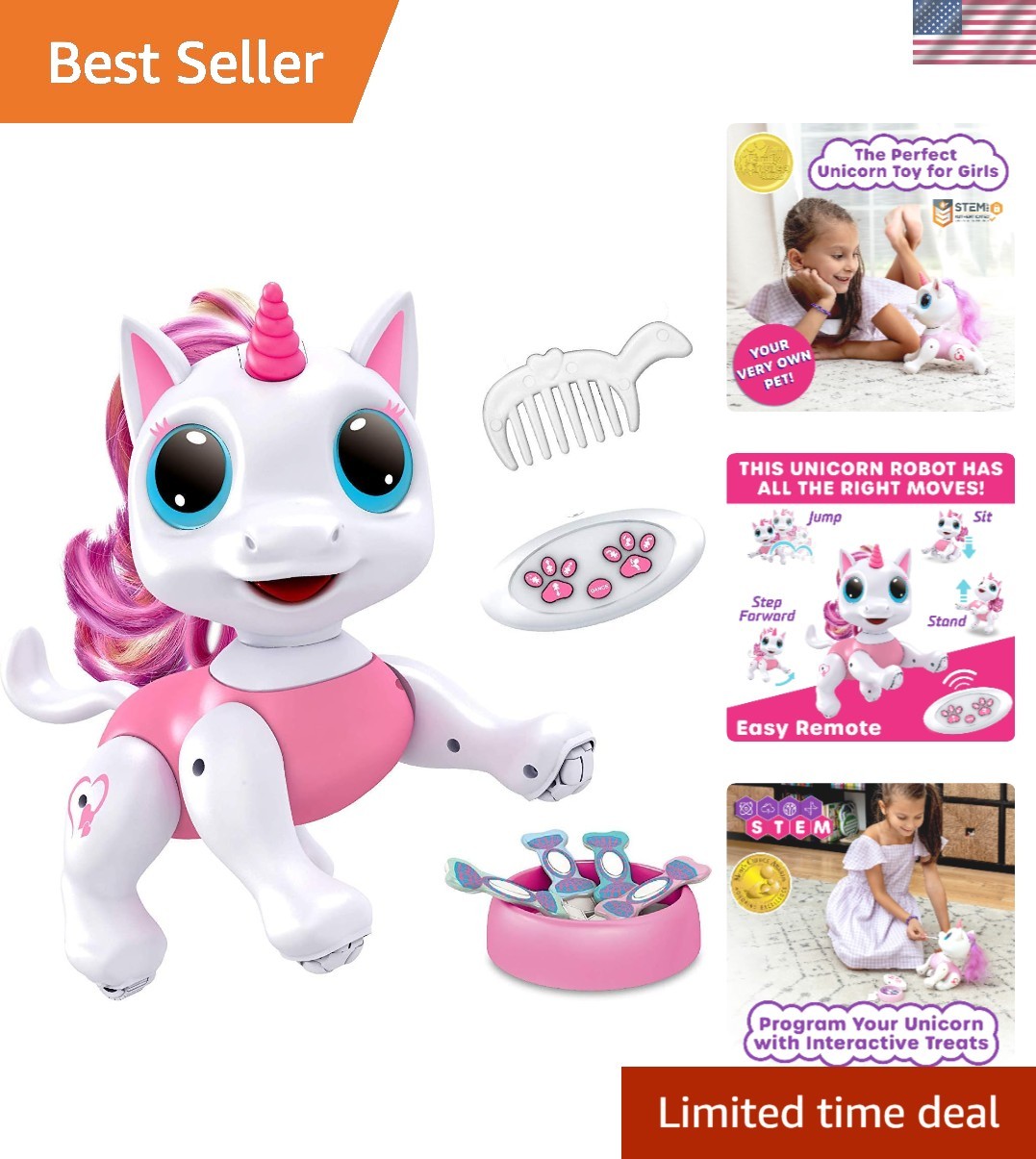 Robo Pets Unicorn Toy for Girls and Boys - Remote Control Robot Toys with Int...