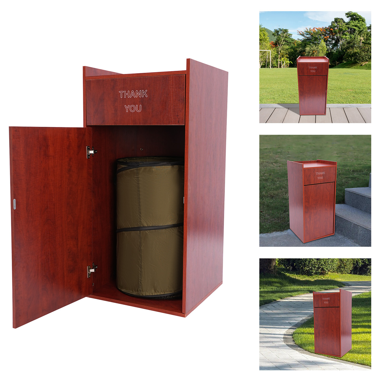 Trash Can, Commercial Trash Can, Trash Can Cabinet