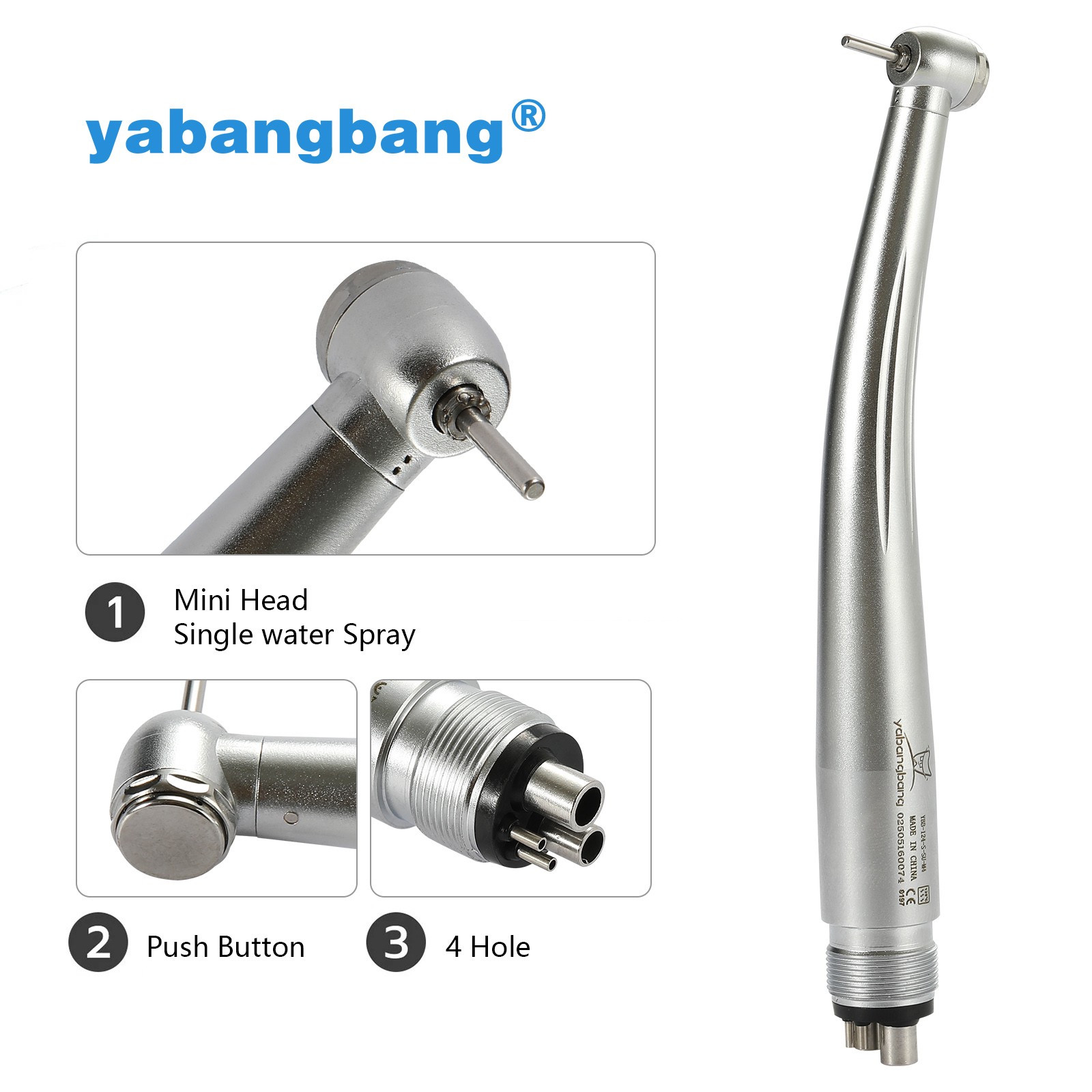 Dental High Speed Handpiece Pedo Pediatric Mini Small Head 4 Holes NSK Style USA