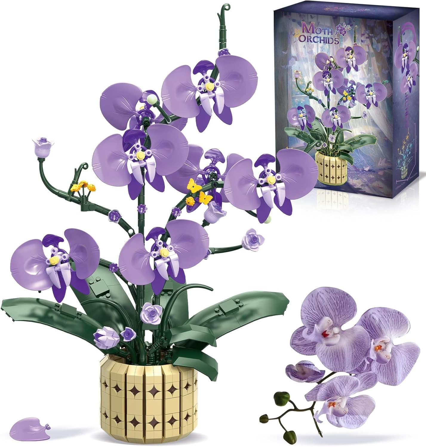 Botanicals Orchid Flower Kit, Flower Pot Set, Compatible with B0G1TBotanical Col