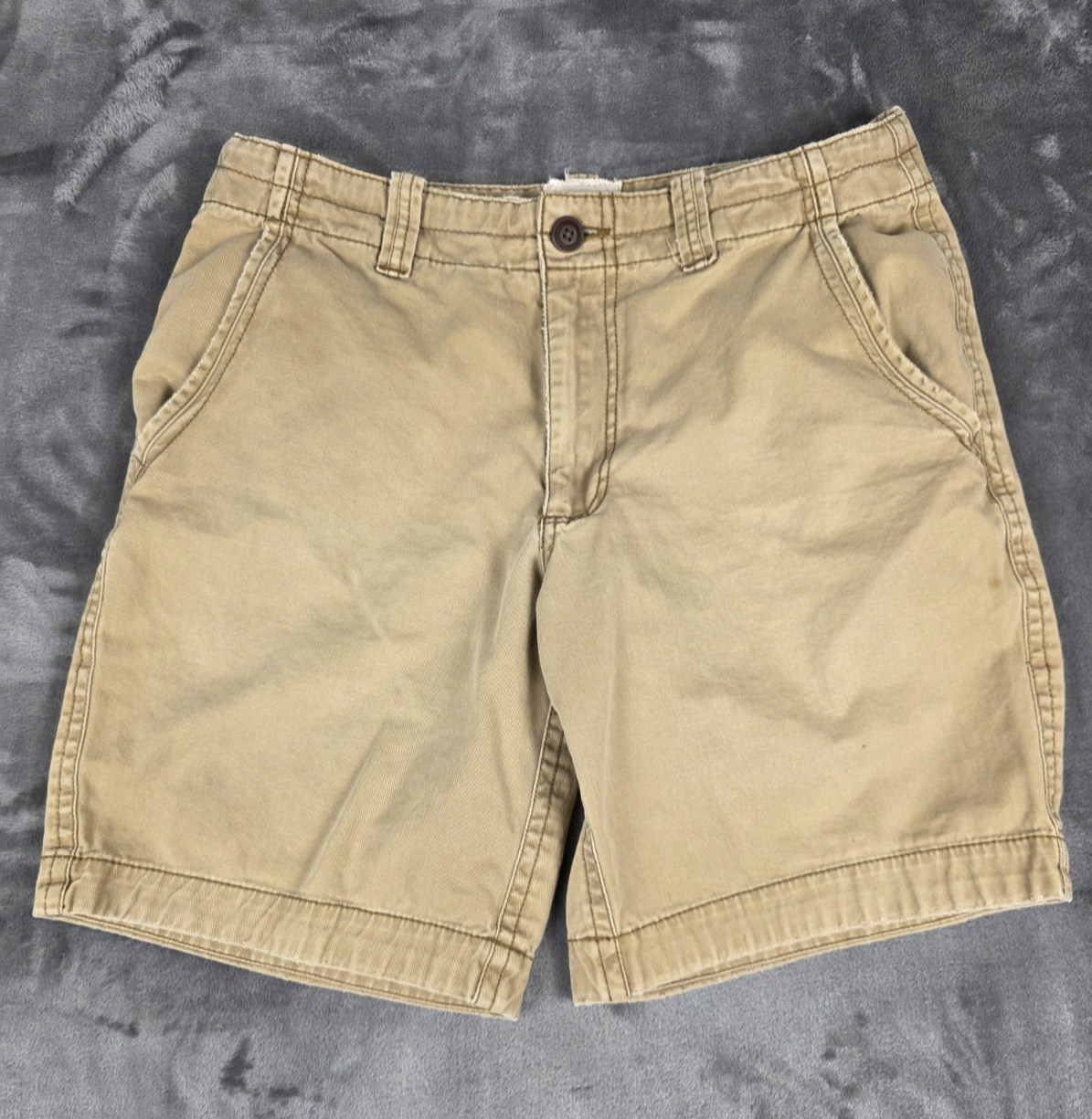 Aeropostale Chino Shorts Mens 32 Khakis Denim Flat Front Slash Pocket Comfort