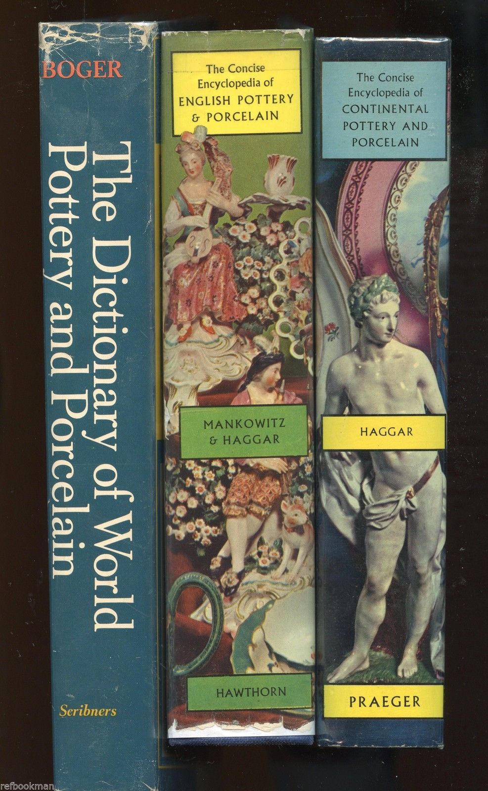 3-Vol. Book Set / Antique World Pottery Porcelain - Types Makers Marks Dates