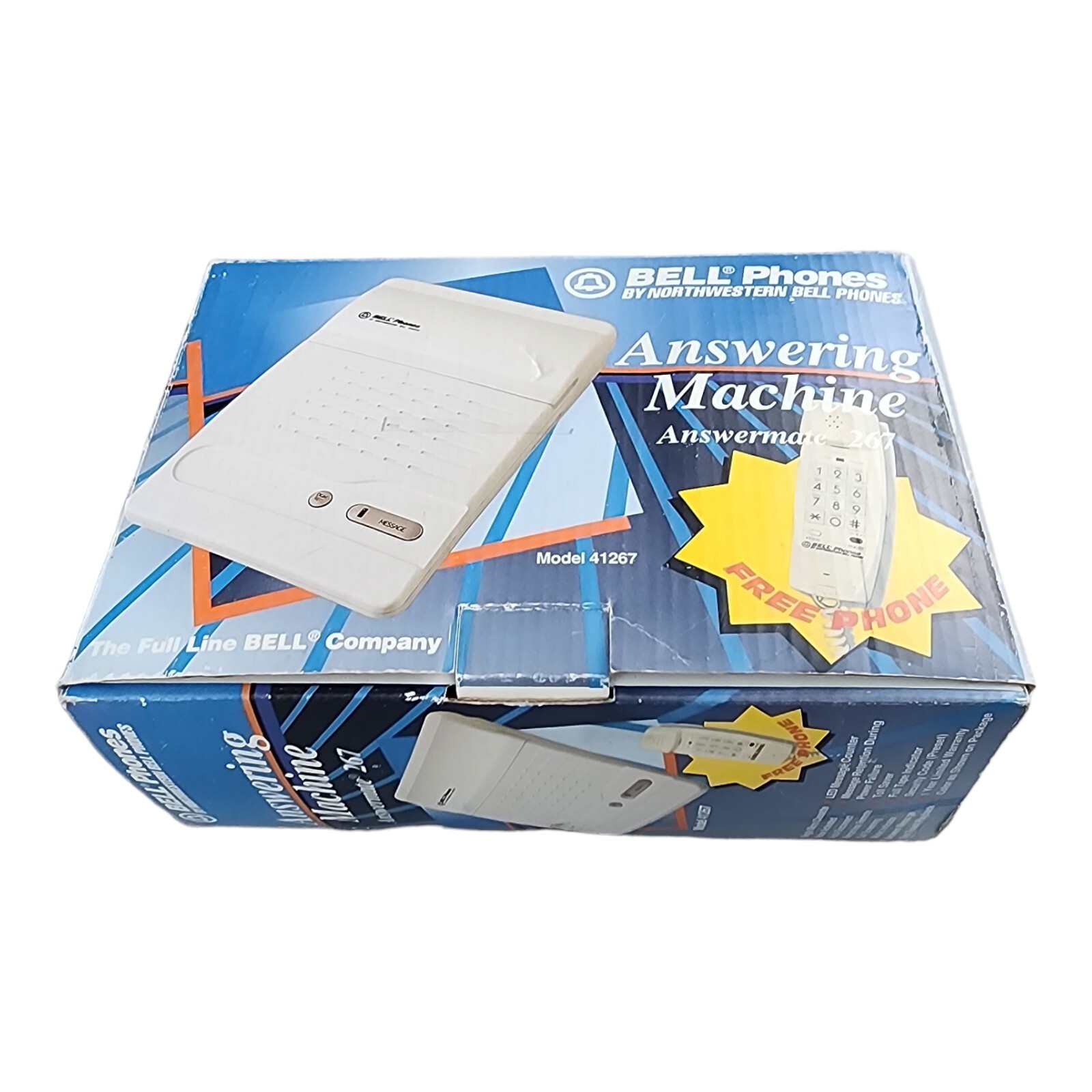 NOS Vintage Bell Phones Northwestern Answering Machine + Wall Mount Phone Casset