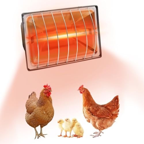 Winter Chicken Coop Heater,Waterproof Heating Lamp for Chicks Ducks 7.87in 175w