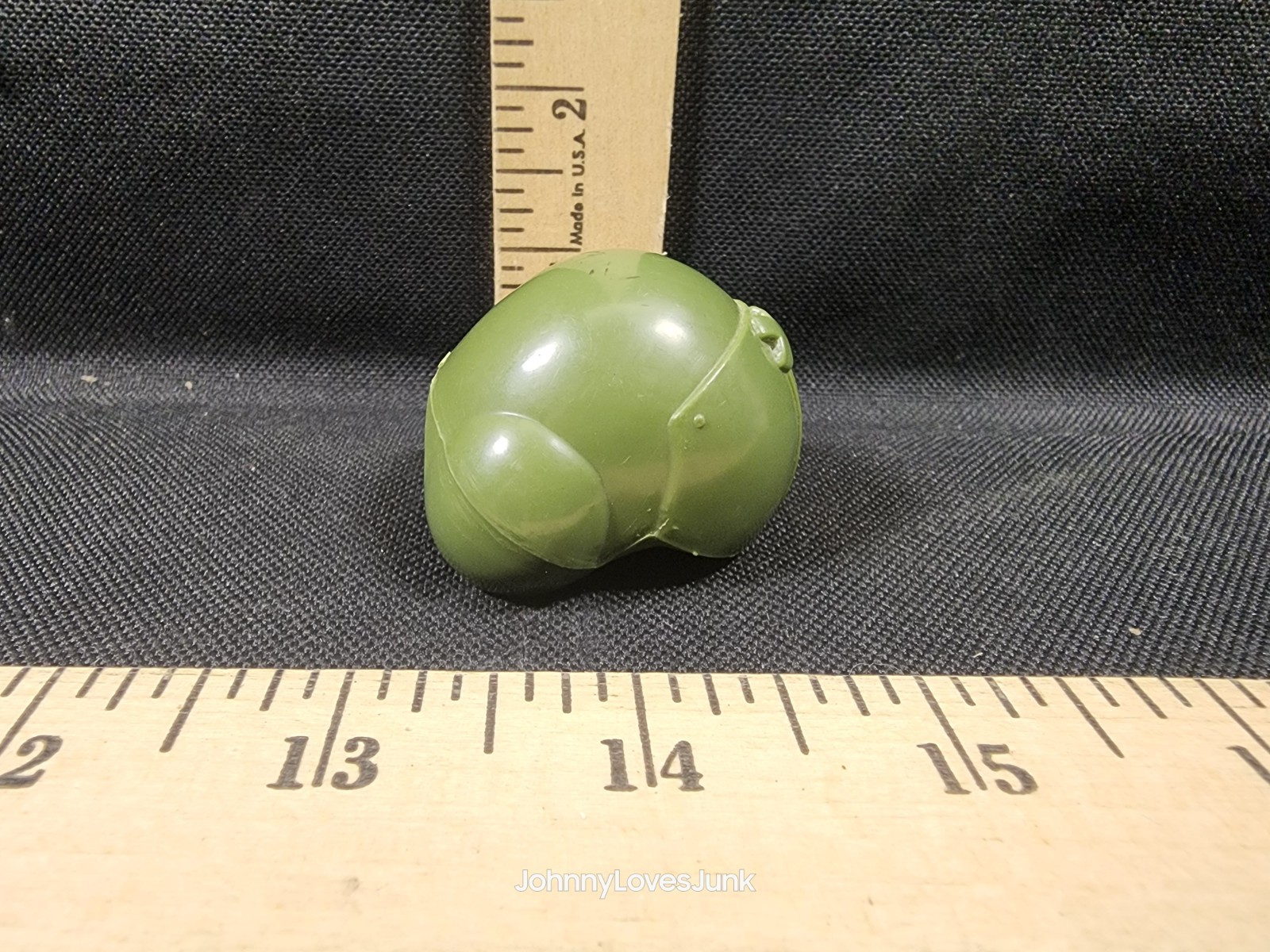 GI Joe 12in Toy Accessory Drab Green Combat Helmet Aviation Mechanized Used 