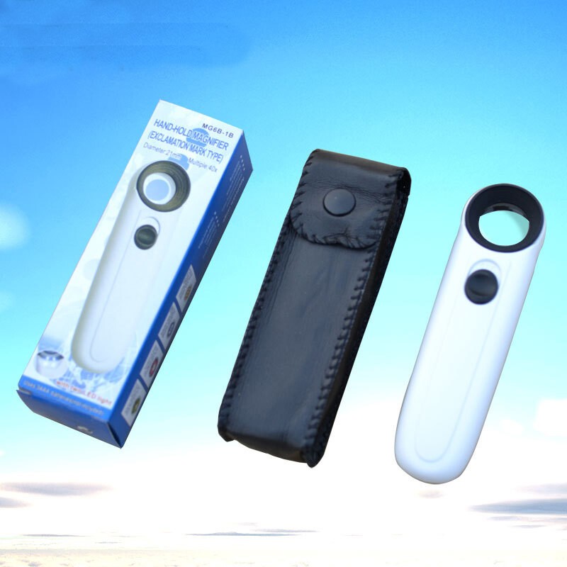 Mini High Power 40x Lighted Magnifying Glass Hand-Held Magnifier With LED nice
