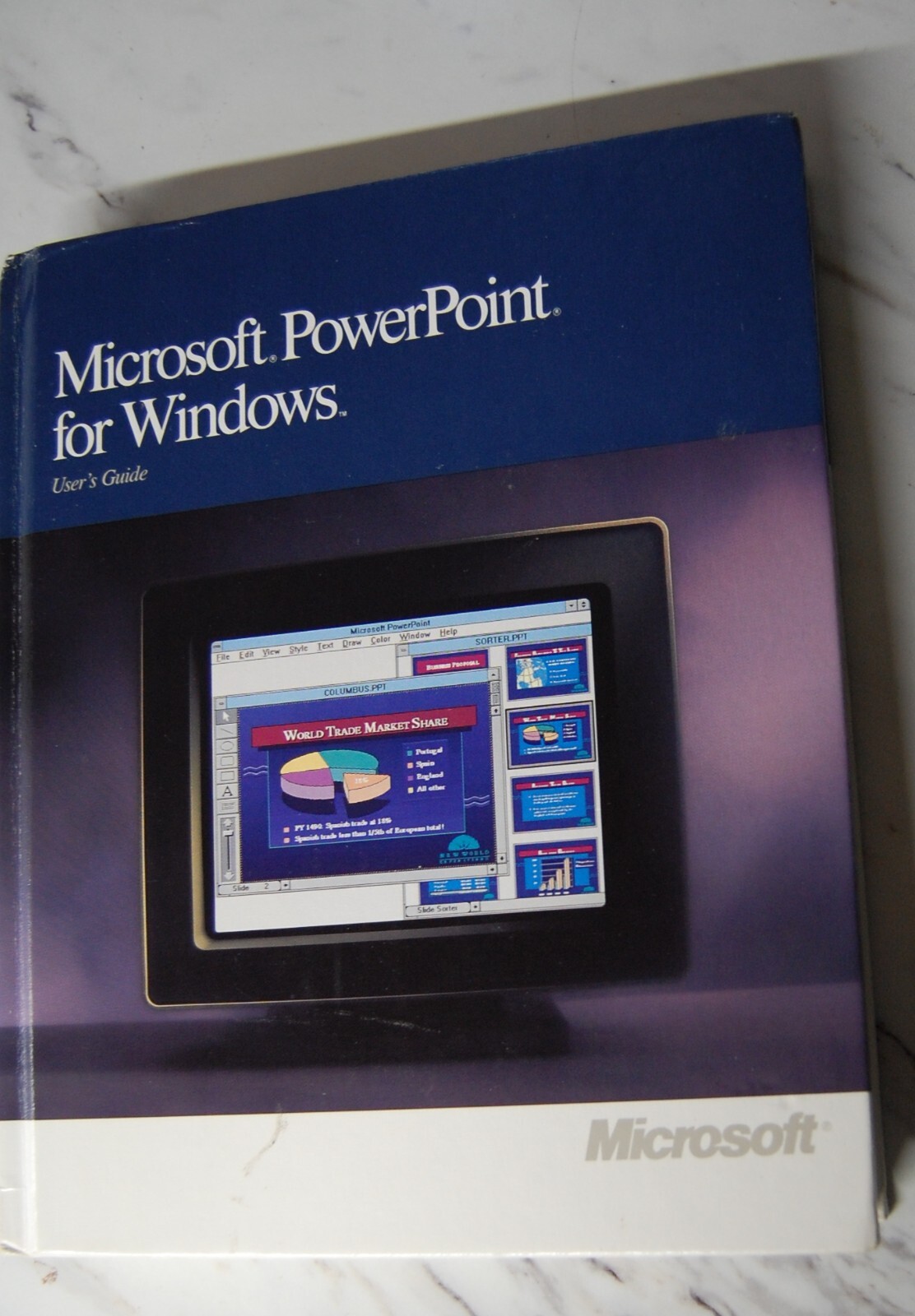 Microsoft Powerpoint for Windows 1990 Hard Cover