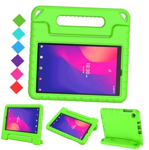  Kids Case for Alcatel Joy Tab 2 8.0 Inch 2020, Shockproof Friendly Green