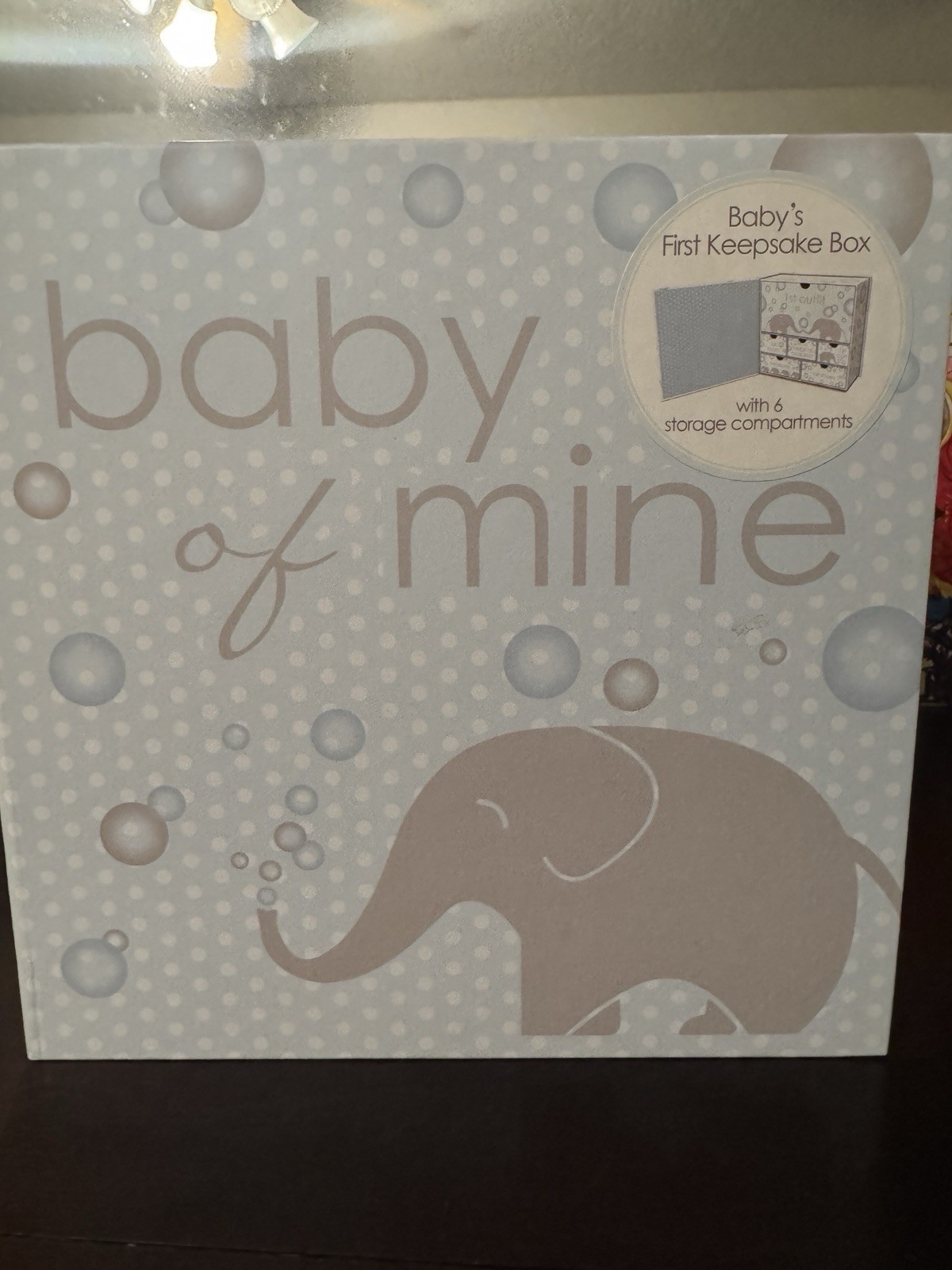 Lady Jayne Ltd Baby's First Keepsake Box Elephant Theme with Compartments
