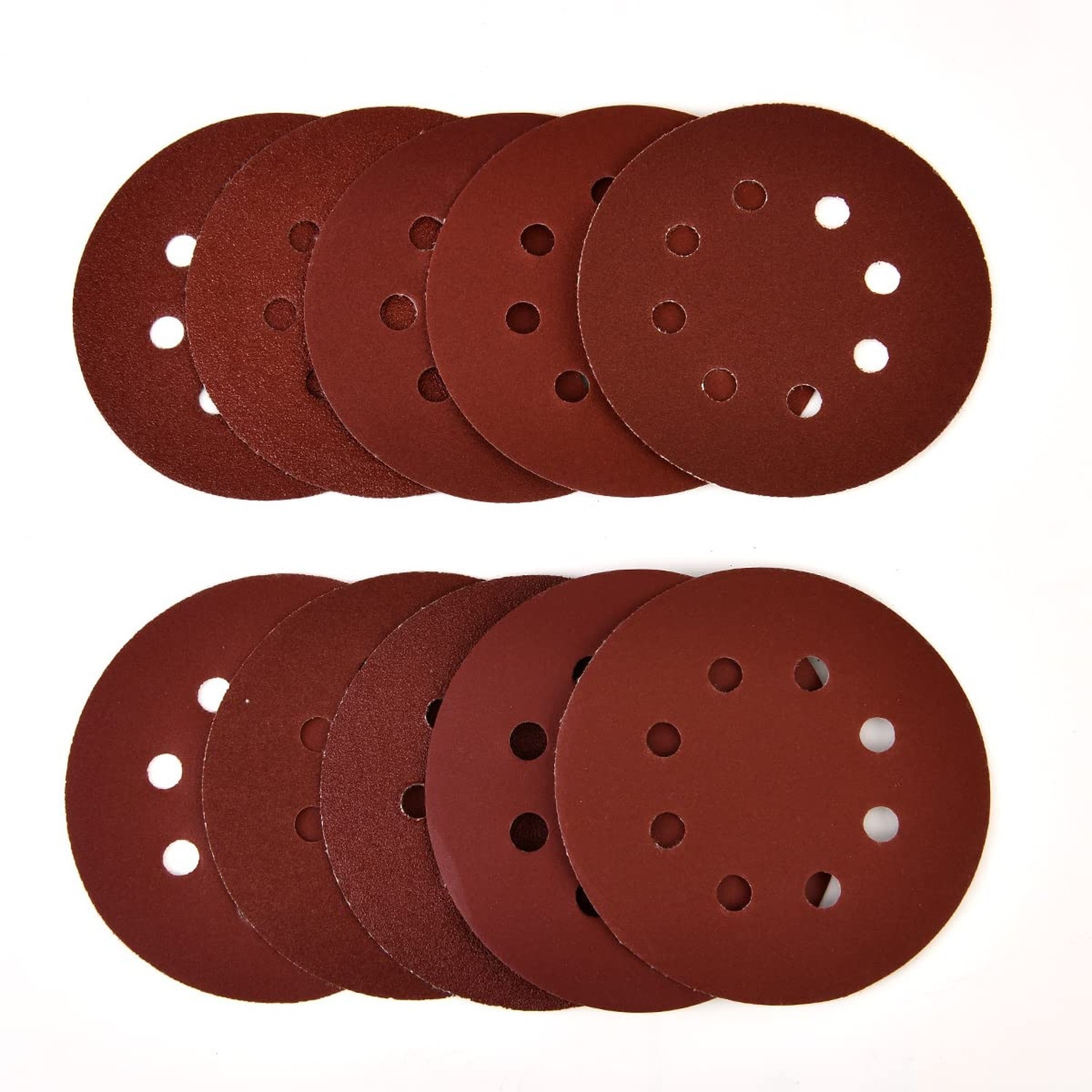 200-piece Sanding Discs Set - 5-Inch 8-Hole Sandpaper 10 Grades Include 60, 8...